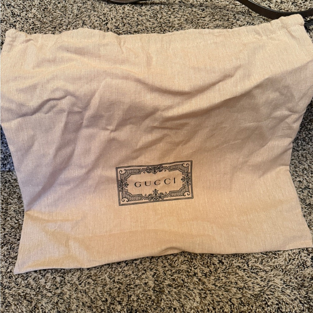 Gucci Brown GG Supreme Canvas Satchel with Green and Red Web Stripe - Picture 8 of 15